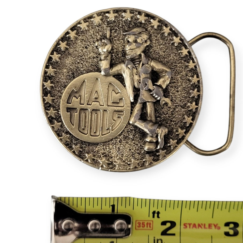 Rare Vintage Mac Tools Limited Edition Men’s Belt Buckle Solid Brass With Stars