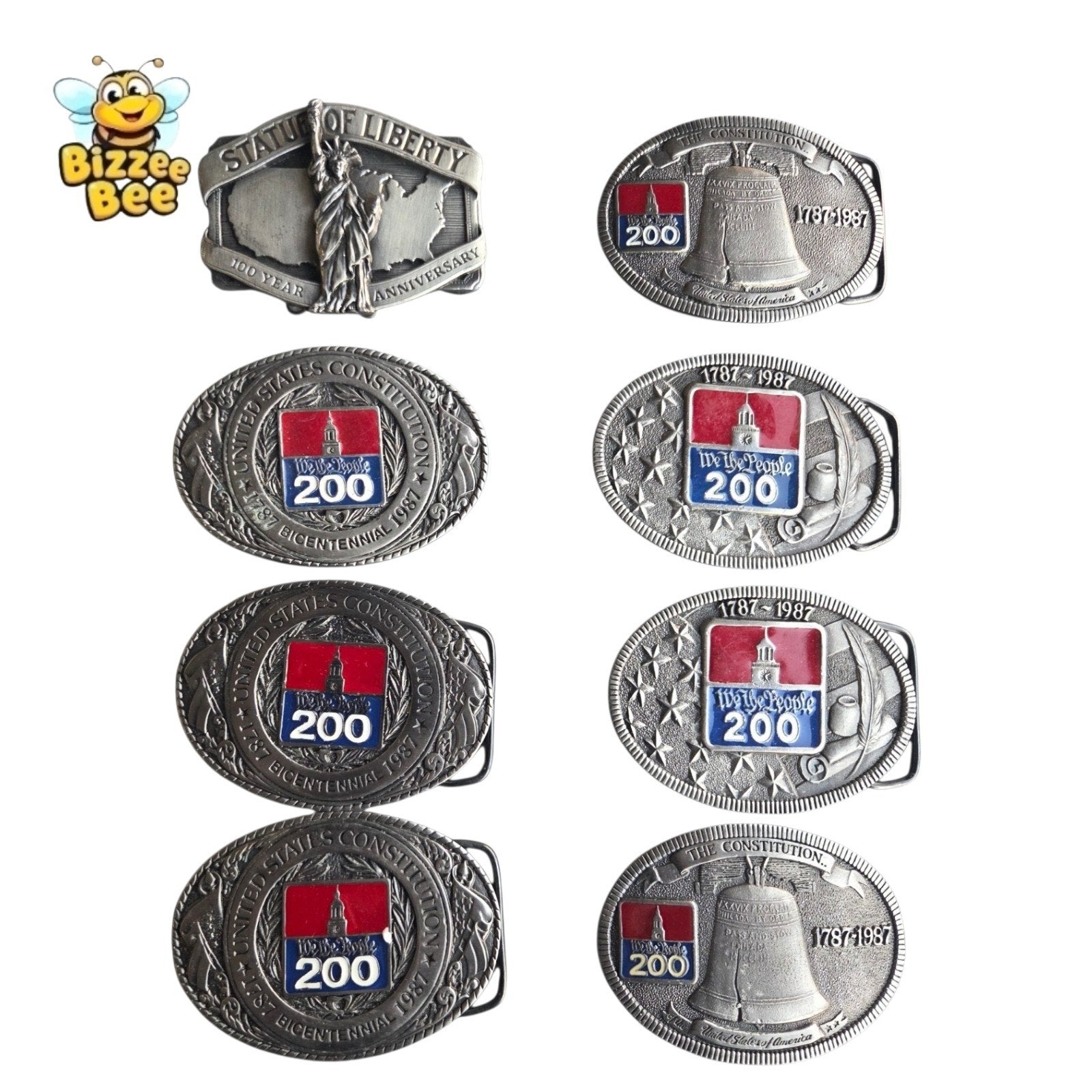 8 - Commemorative Limited Numbered Patriotic Belt Buckle Lot