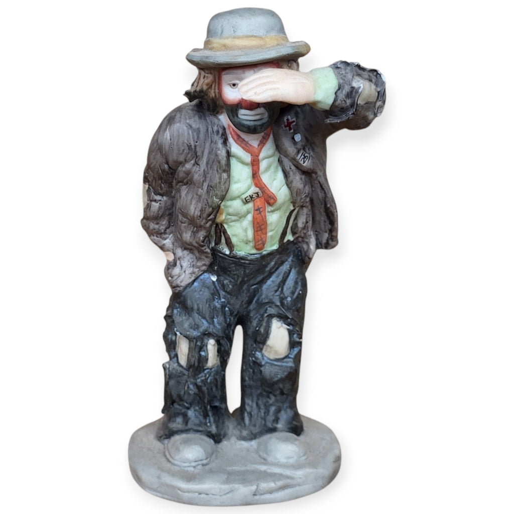 Set of 2 - Emmett Kelly JR Sad Clown Miniature Hand Signed Limited Edition Rare