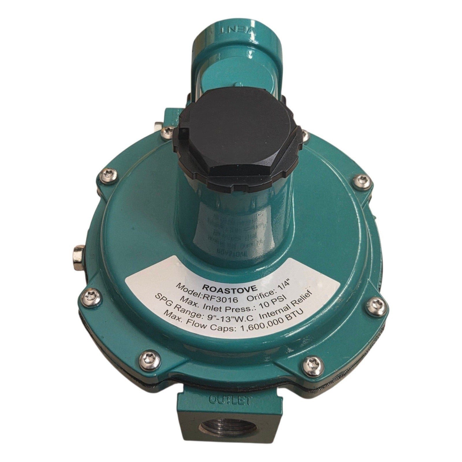 Roastove LP-Gas Equipment R622-DFF 2nd Stage Regulator, 9-13" W.C Spring