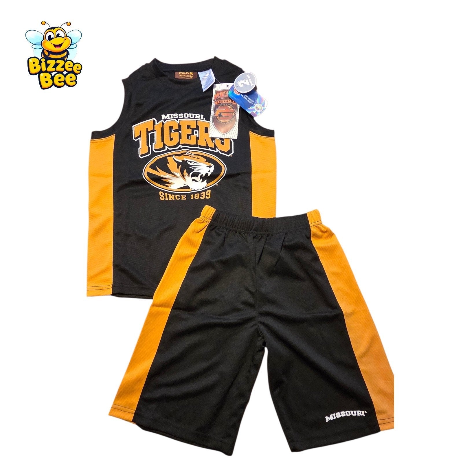 Missouri Tigers Youth Basketball Uniform Set S-8
