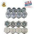 0304-C-08 and 2408-08 JIC Caps and Plugs, 3/4-16 Thread - 8 Piece Set