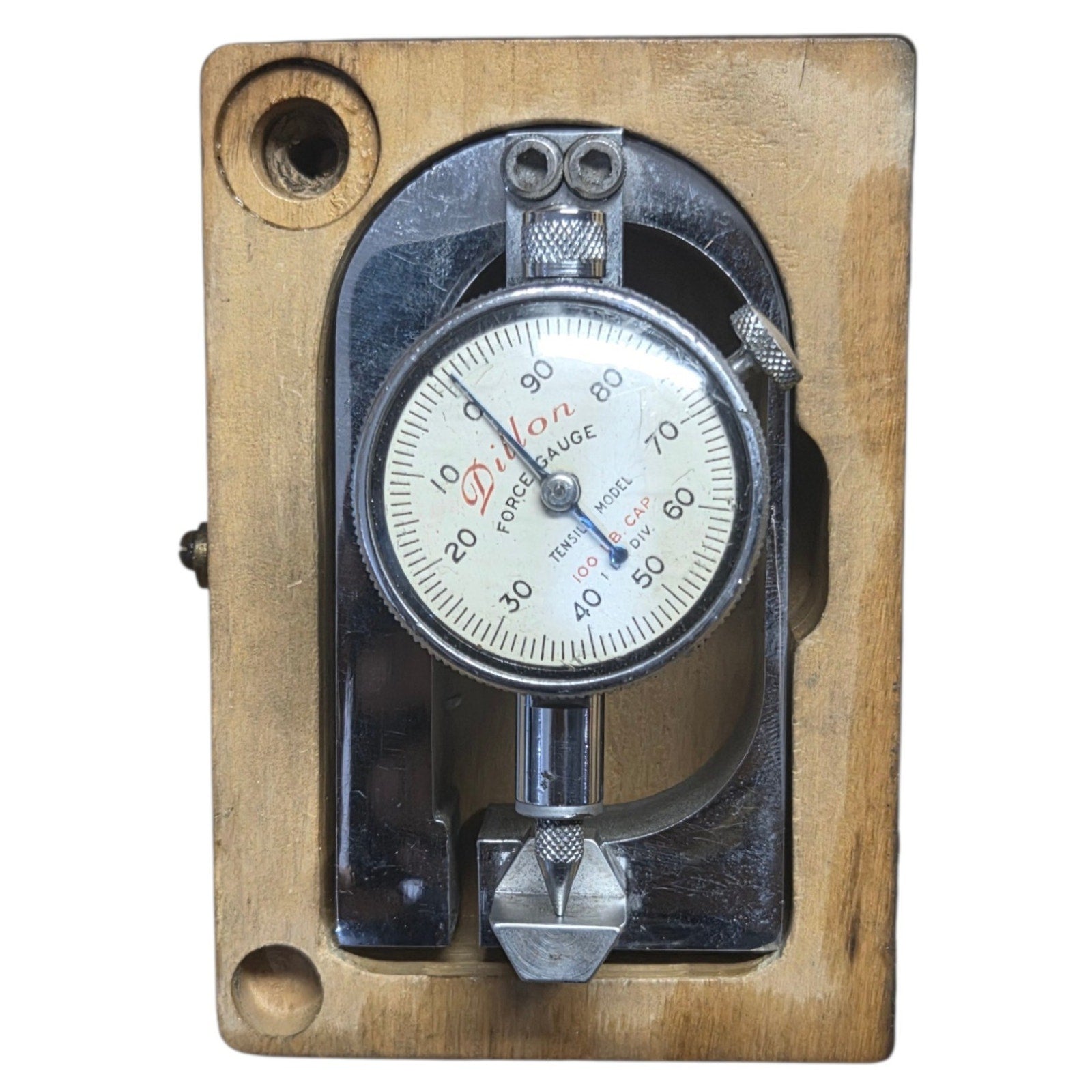 Dillon Set Tension and Force Gauge in Wooden Box