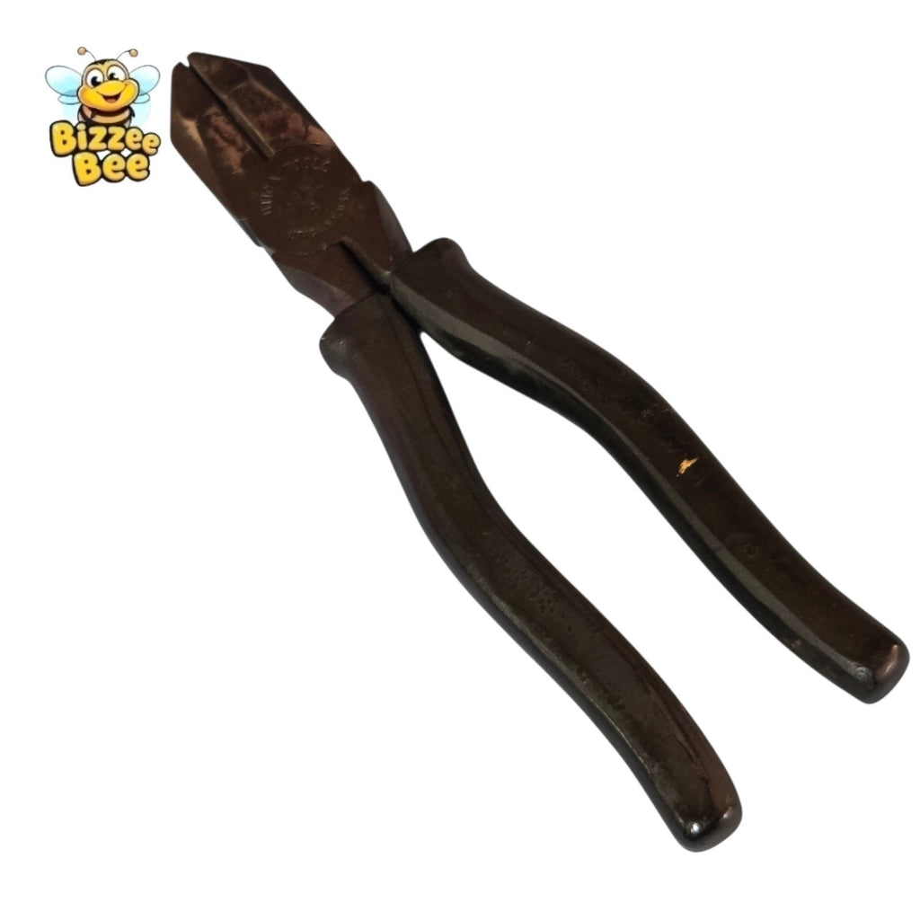 Vintage Utica USA Made Electrician Pliers Original Rubber Handles 3950-8 USA