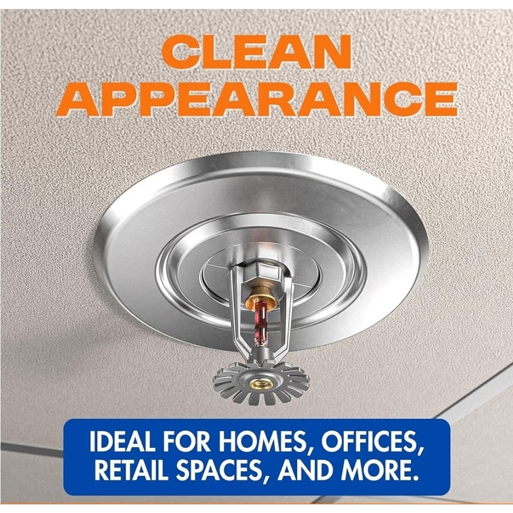 12 - RepelFire Extension Trim Ring Recessed Fire Sprinkler Escutcheons - Chrome