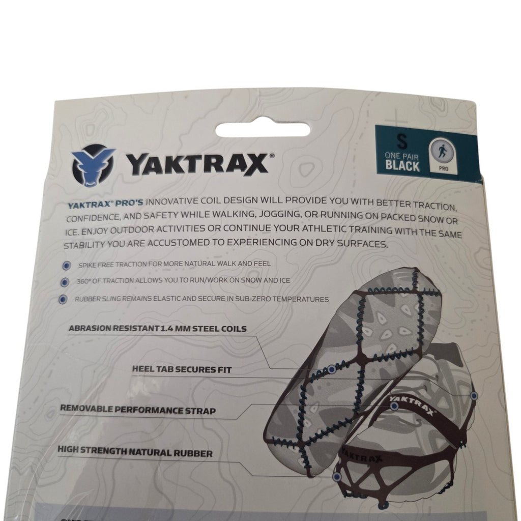 Yaktrax Pro Traction Device Black Size Small US Men's 5-8.5 Women's 6.5-10