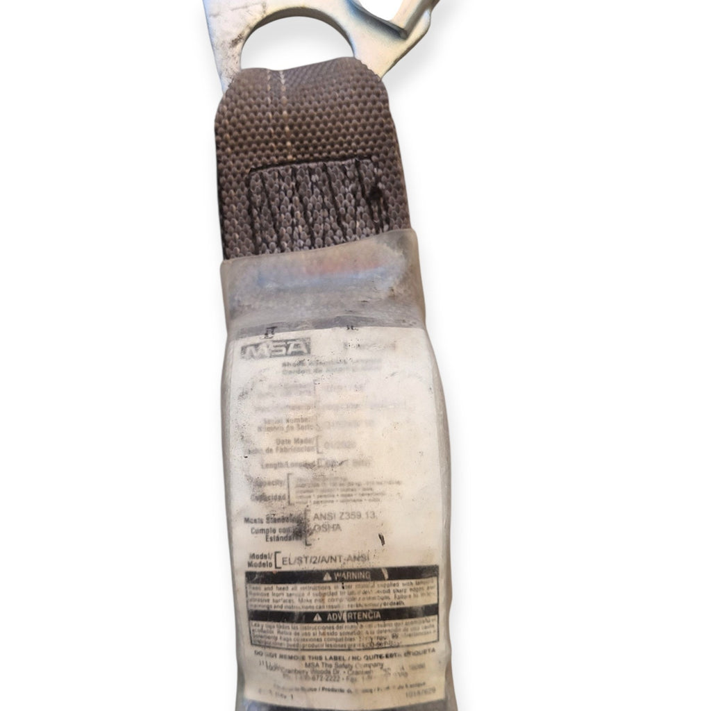 10191758 MSA Standard Twin-Leg Adjustable Energy Absorbing Lanyard Gray 6 ft.