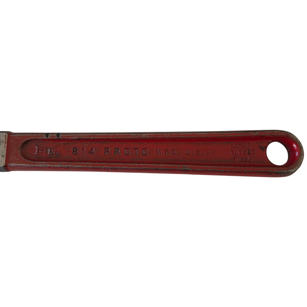 Set of 2 - Vintage 814 Proto 14" & 810 Proto 10" Pipe Wrench Drop Forged Steel