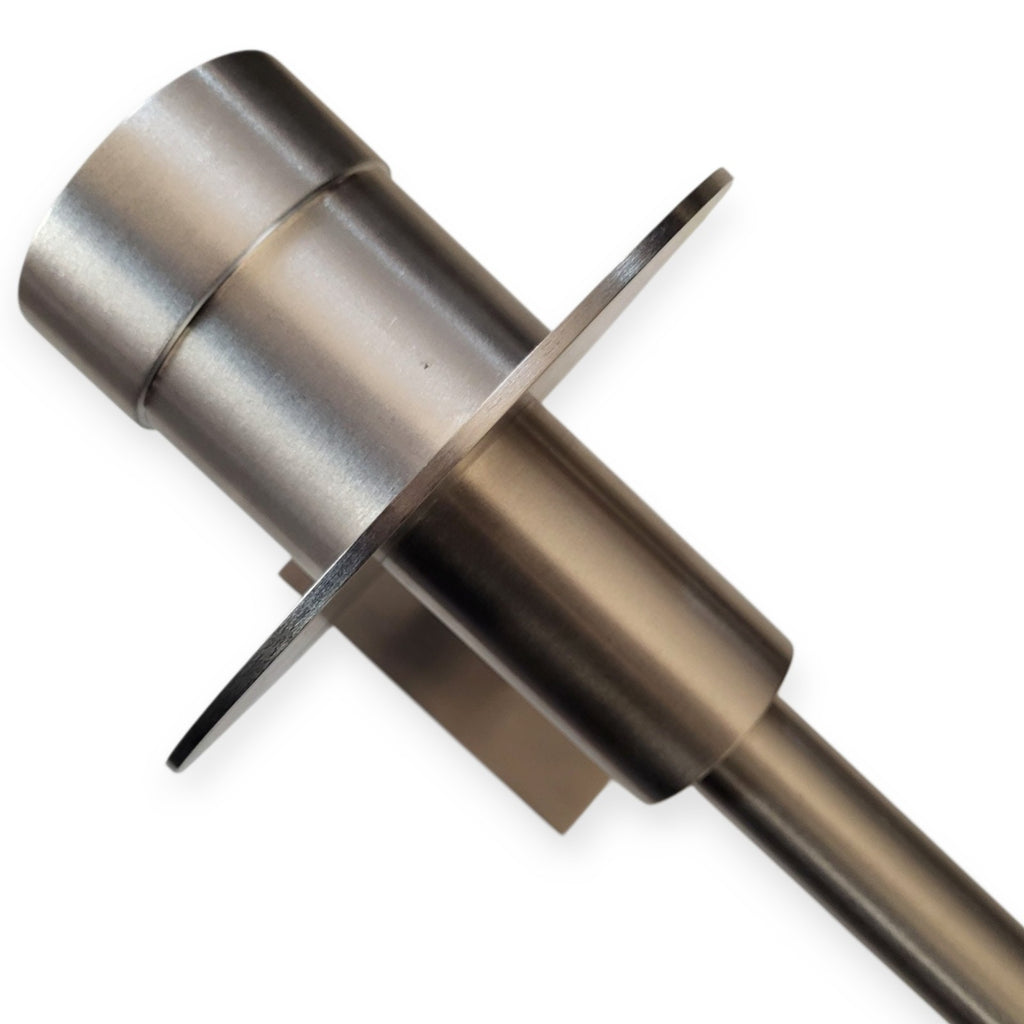 SET OF 2 PHOENIX DAY COMPANY 31 INCH MODERN DESIGN GLASS WALL SCONE BRUSH NICKLE
