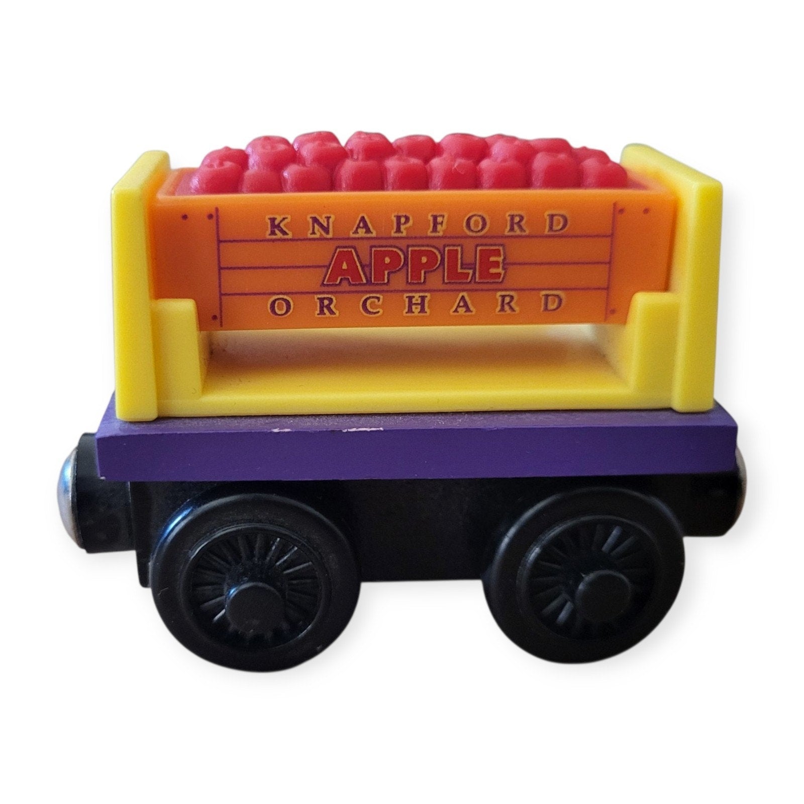Hard to Find - Complete Apple Cargo Car with Crate Thomas & Friends Wooden 2003