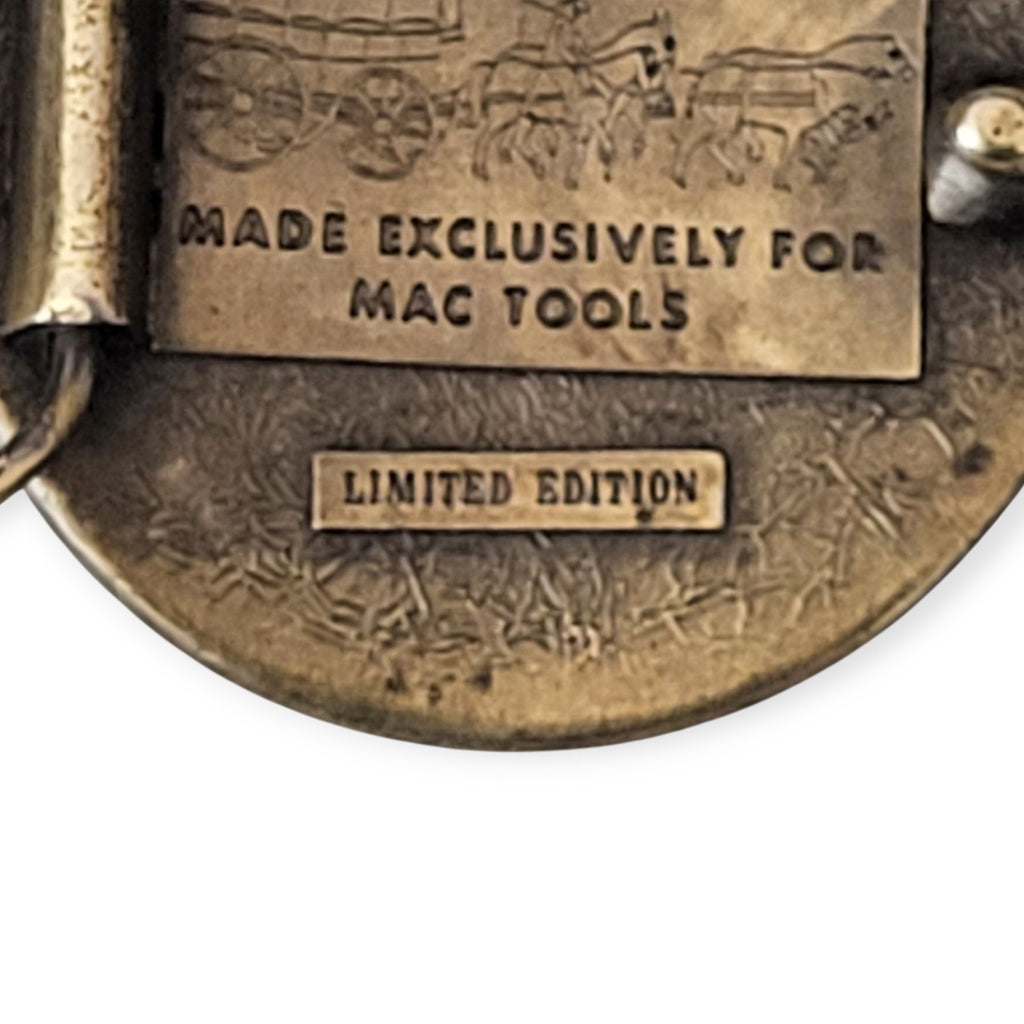 Rare Vintage Mac Tools Limited Edition Men’s Belt Buckle Solid Brass With Stars